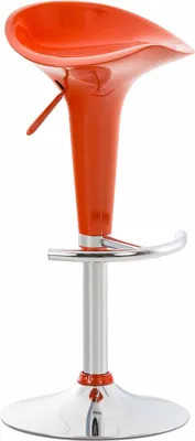 Produktbild von Barhocker CEKOT - Kunststoff Orange 37x37x87 cm | Barstuhl Höhenverstellbar Drehbar Tresenhocker Tresenstuhl Kneipenhocker Kneipenstuhl