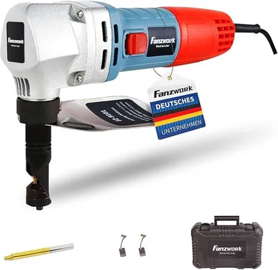 Produktbild von FANZWORK Knabber Blechknabber Knabber Nibbler Blechschere Blechnibbler 600W (mit Koffer und 2 x Stempeln)