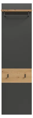 Produktbild von Garderobenpaneel Canu 1 | Artisan / Basalt grau