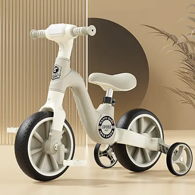 Produktbild von Laufräder, Laufrad mit Pedal, 4-Räder-Lauflernrad Spielzeug, Kinderlaufrad für 3-7 Jahre, Kinder-Lauffahrrad, Rutscherauto, belastbar bis 45kg