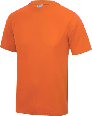 Zdjęcie produktu dla Just Cool JC001 | Cool T-Shirt + certyfikat WRAP + ochrona przeciwsłoneczna UV 30 - Kolor: Electric Orange - Rozmiar: XS