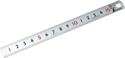 Produktbild von FAMEX 12523 Shinwa Lineal aus Edelstahl 15 cm mit Pick-Up -Stahllineal Metalllineal - 13131