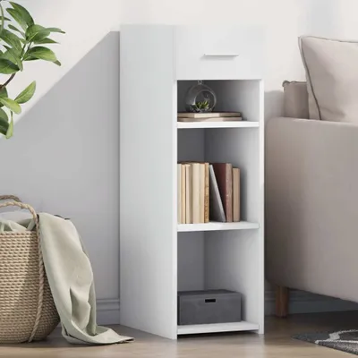 Image de vidaXL Sideboard Blanc 30x42,5x93 cm Bois composite