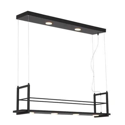 Produktbild von Steinhauer Pendelleuchte Tør 6-flammig Schwarzes matt / Mattes Kunststofff 100x21cm