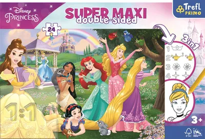 Zdjęcie produktu dla PUZZLE 24 SUPERMAXI Wesołe Księżniczki 41008