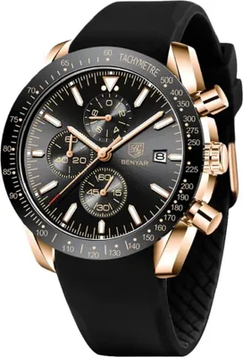 Produktbild von Uhren Herren Analog Quarz Chronograph Herrenuhren 30M Wasserdicht Leuchtende Datum Armbanduhr Lässig Business Designer Uhren Klassische Elegante
