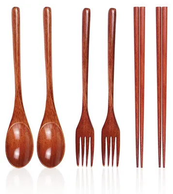 6-teiliges Holzgeschirr-Set – Japanischer Stil, Nanmu