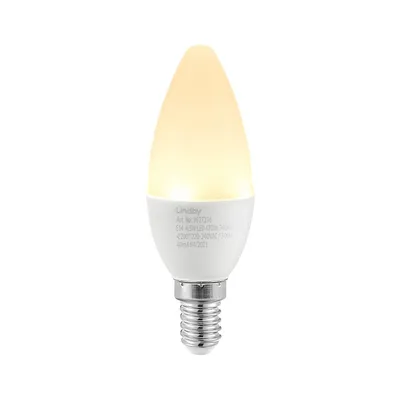 Produktbild von Lindby LED-Kerzenlampe, E14, C35, 4,5 W, opal, 3.000 K