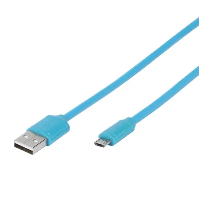 Produktbild von ViVanco™35817, 1 m, USB A, Micro-USB B, USB 2.0, 0,48 Gbit/s, Blau