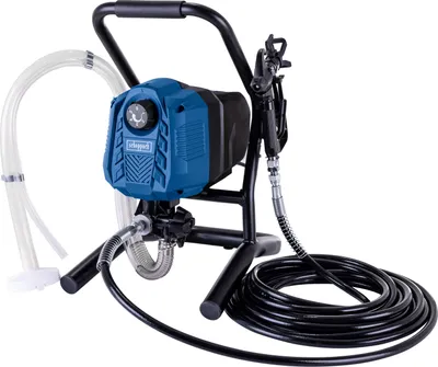 Image de Scheppach Système de peinture par pulvérisation ACS4000 Pistolet de peinture par pulvérisation tuyau de 9m | 550W 110 bar | Débit 1,25 L/min | jusqu'à 420 m²/h | avec 2 buses & 2 filtres