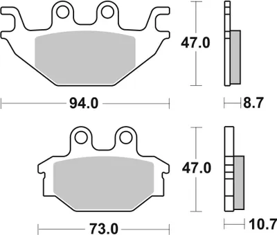 Produktbild von sbs Bremsbeläge Satz für YAMAHA MOTORCYCLES YZF-R 810HF