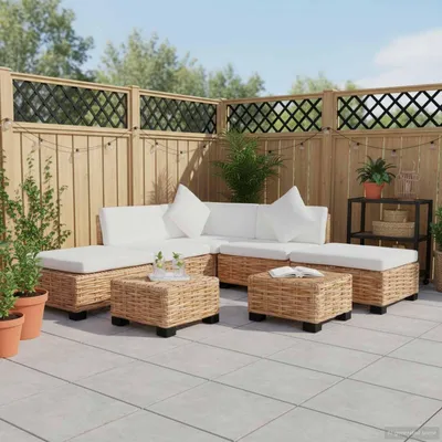 Image de Maison Exclusive - Ensemble de canapés 18 pièces en rotin naturel