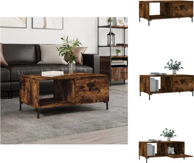 Produktbild von vidaXL Couchtisch Räuchereiche 90x50x40 cm Holzwerkstoff -  Couchtische