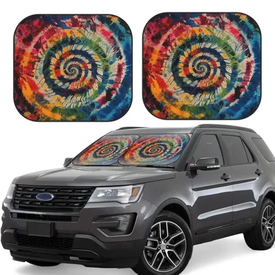 Obrázok produktu pre Slnečná clona do auta - skladacia, s motívom "tie dye"