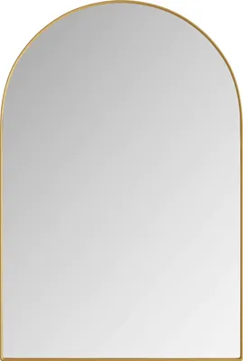 Produktbild von okwish Bogenförmiger  Spiegelschrank,  Wandschrank  Badezimmerschränke mit Metallrahmen, Spiegel und verstellbaren Regalen,Medizinschrank  mit Stauraum, Gold