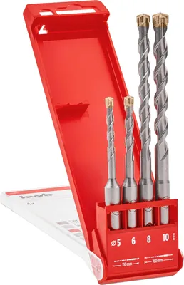 Image de KWB Set de forets marteau SDS-Plus, 268492, 110 mm + 160 mm, 4 pièces