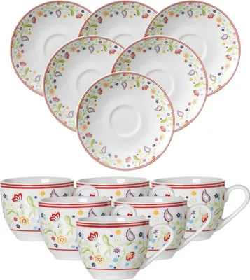 Produktbild von Ritzenhoff & Breker SHANTI Espressotasse mit Untertasse 80 ml 6er Set