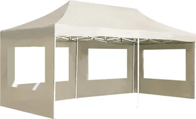 Produktbild von vidaXL Profi-Partyzelt Faltbar mit Wänden Aluminium 6×3m Creme