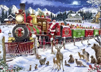 Produktbild von Bluebird Puzzle Weihnachts-Legespiel Santa Express Usa - 500 Teile Weihnachten