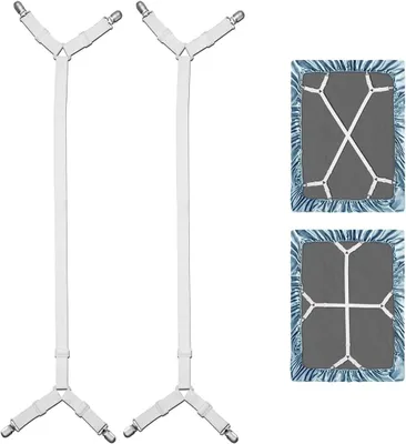 Imagen del producto de Bandas elásticas para sábanas, ajustables, 2 unidades, para evitar que las sábanas se arruguen