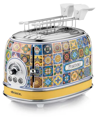 Toaster 2 Schlitze, 810 W, 6 Bräunungsstufen, weiß/gelb