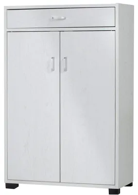 Image de Armoire à chaussures avec 5 étagères et un tiroir, blanche