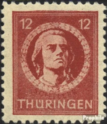 Produktbild von Briefmarken Sowjetische Zone (All.Bes.) 1945 Mi 97A X a x , Kartonpapier postfrisch Thüringen