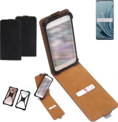 Produktbild von K-S-Trade Handyhülle Schutzhülle kompatibel mit OnePlus 10 Pro Hülle Case Cover Flip Style Bumper schwarz 1x