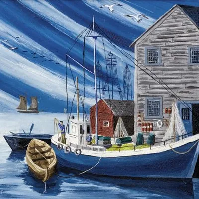Produktbild von Servietten 33x33 cm - Fishing Harbor