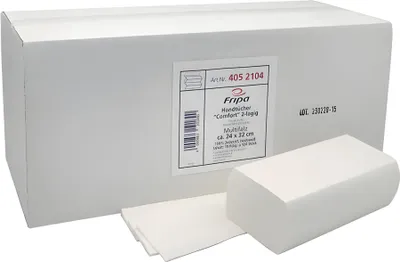 Obrázok produktu pre FRIPA 4052104 FRIPA Papierhandtücher 4052104 Comfort Interfold-Falzung 2-lagig 1.860 Tücher