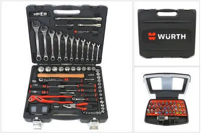 Produktbild von Würth universeller Werkzeug Satz / Set - 91 tlg. im robusten Kunststoffkoffer ( 0965 931 20 )
