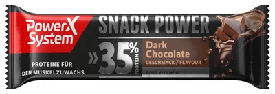 Produktbild von Power System | Snack Power | Dark Chocolate Protein Riegel 35% Eiweiss 45 g mit Vitaminen