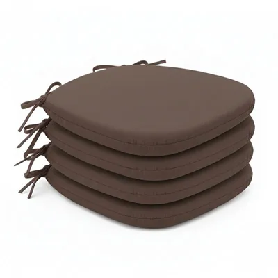 Obrázek produktu pro Sada podsedáků Komfort 36x37x2 cm, 4dílná, Jersey, tmavě hnědá