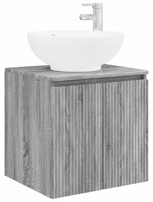 Imagen del producto de Mueble de lavabo de pared Sonoma gris 49,5 x 44,5 x 80 cm