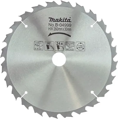 Image de Makita B-04999 Lame de scie circulaire standard TCT 260 x 30 mm 24T Bois Bois
