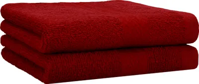 Produktbild von Betz 2 Stück Handtücher 50x100 cm PREMIUM  100% Baumwolle  Farbe: rubinrot