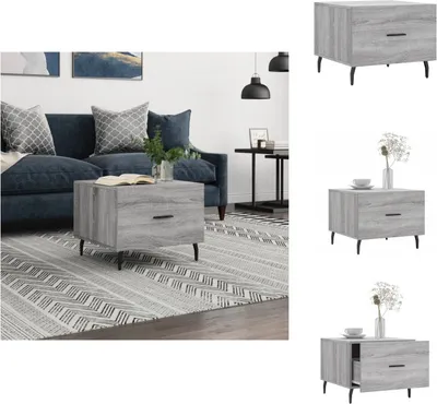 Produktbild von vidaXL Couchtisch Grau Sonoma 50x50x40 cm Holzwerkstoff -  Couchtische