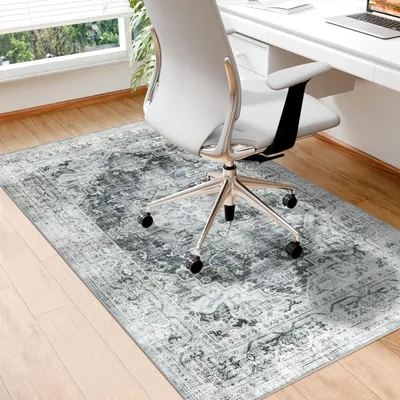 Productafbeelding van Bureaustoelmat - Vloerbeschermer - Harde vloeren - 90 x 120 cm - Grijs