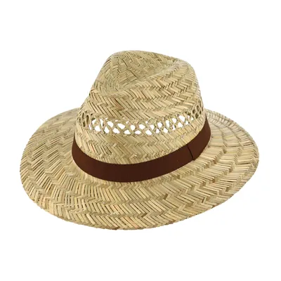 Produktbild von Fiebig Strohhut Traveller mit braunem Ripsband Natur Gr. 59