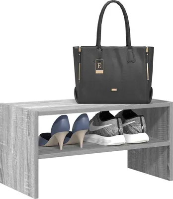 Produktbild von Design Schuhregal Stapelbar Grau Sonoma 60x30x30,5 cm, Schuhregale Neu