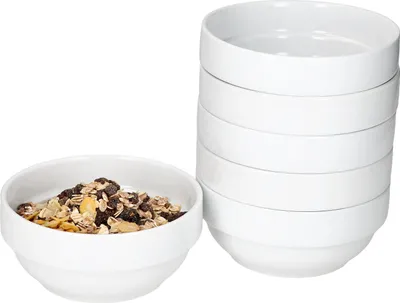 Image de lot de 6 Tommy bol Ø14,2cm blanc 360ml porcelaine empilable