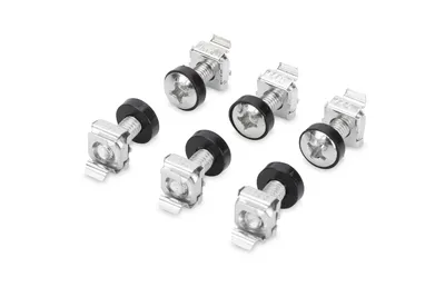 Produktbild von Digitus Befestigungssatz für 482,6 mm (19‘‘)- und 254 mm (10")-Komponenten, M6, Stahl, Silber, China