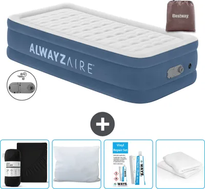 Immagine prodotto di Materasso gonfiabile Bestway Alwayszair - 1 persona - 97 x 191 x 46 cm - Blu - Accessori inclusi