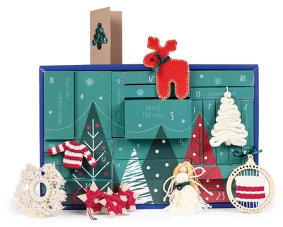 Produktbild von Adventskalender 2026 DIY Kreativset für 8 Bastel und Handarbeitsprojekte limitierter Weihnachtskalender für Kreative
