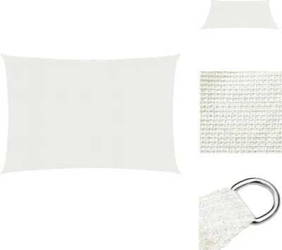 Immagine prodotto di vidaXL Tenda da sole 160 g/m² bianca 2x5 m HDPE - Ombrelloni e tende da sole
