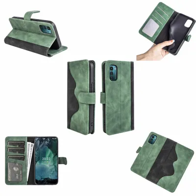 Immagine prodotto di Per Samsung Galaxy A03 Design Custodia del telefono cellulare Custodia in Pelle finta verde Nuovo