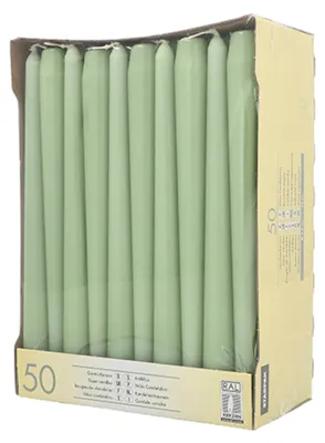 Produktbild von 50 PAPSTAR Kerzen jadegrün