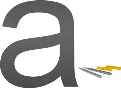 Produktbild von Edelstahl Hausnummer Nummer Buchstabe Auswahl Hausnummernschild Schrift Arial Anthrazit Matt 20cm V2Aox, Ziffer:a, Design:2D