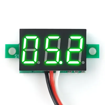 Produktbild von 0,28 Mini Digital-Voltmeter mit LED Anzeige, 0-99V, 3-Wire, grün
