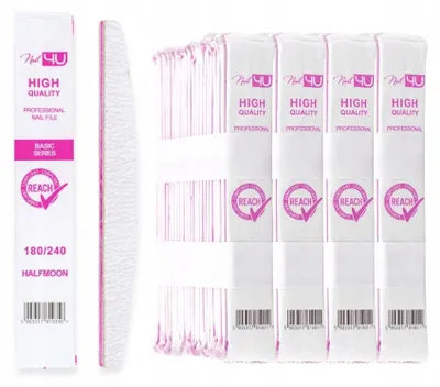 Produktbild von Nagelfeile Nail4U Basic 180/240 Halbmond 100 Stück